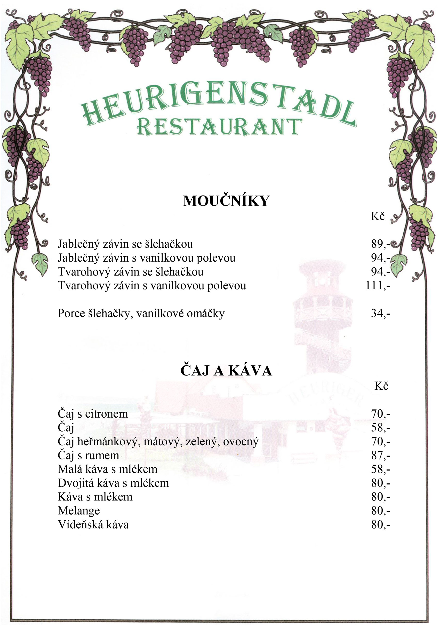 Jídelní lístek Heurige – Family City (4)