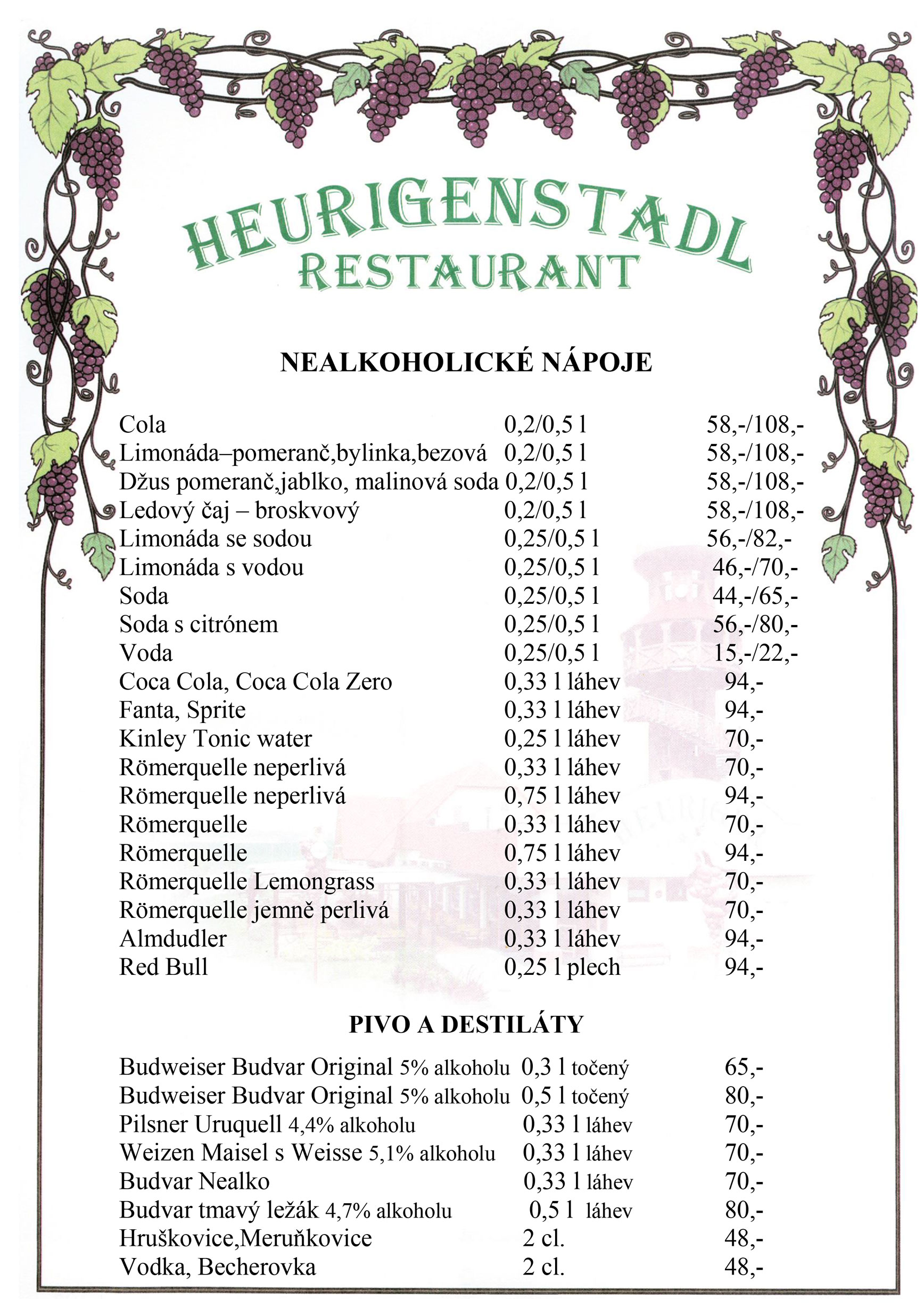 Jídelní lístek Heurige – Family City (5)